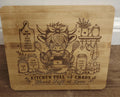 Funny Highland Cow Laser engraved chopping board