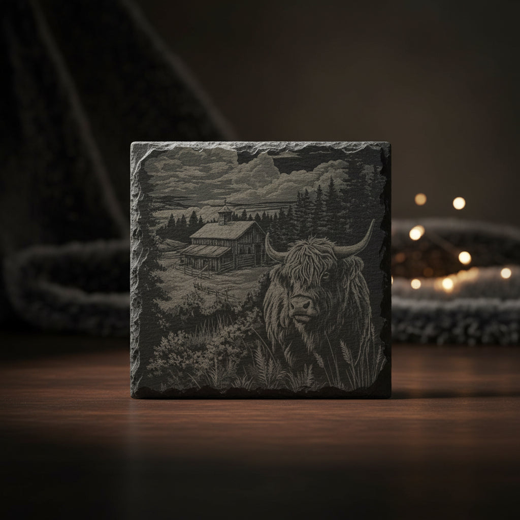 Highland Cow Design Coasters