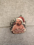 Personalized Christmas tree decoration.