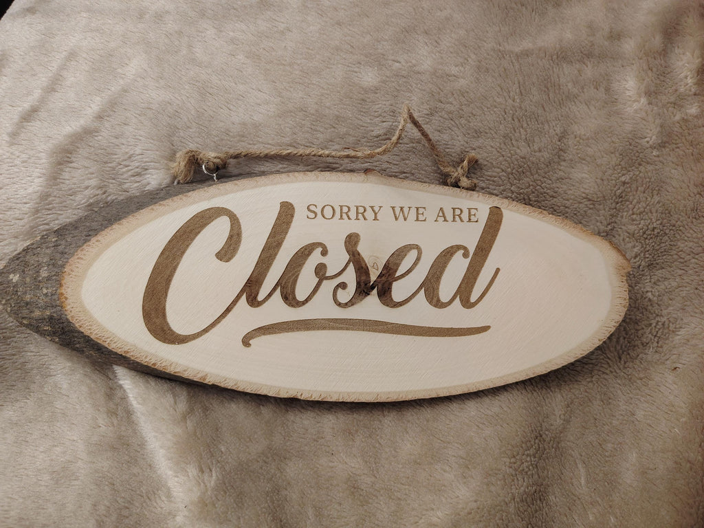 Open and Closed shop sign.
