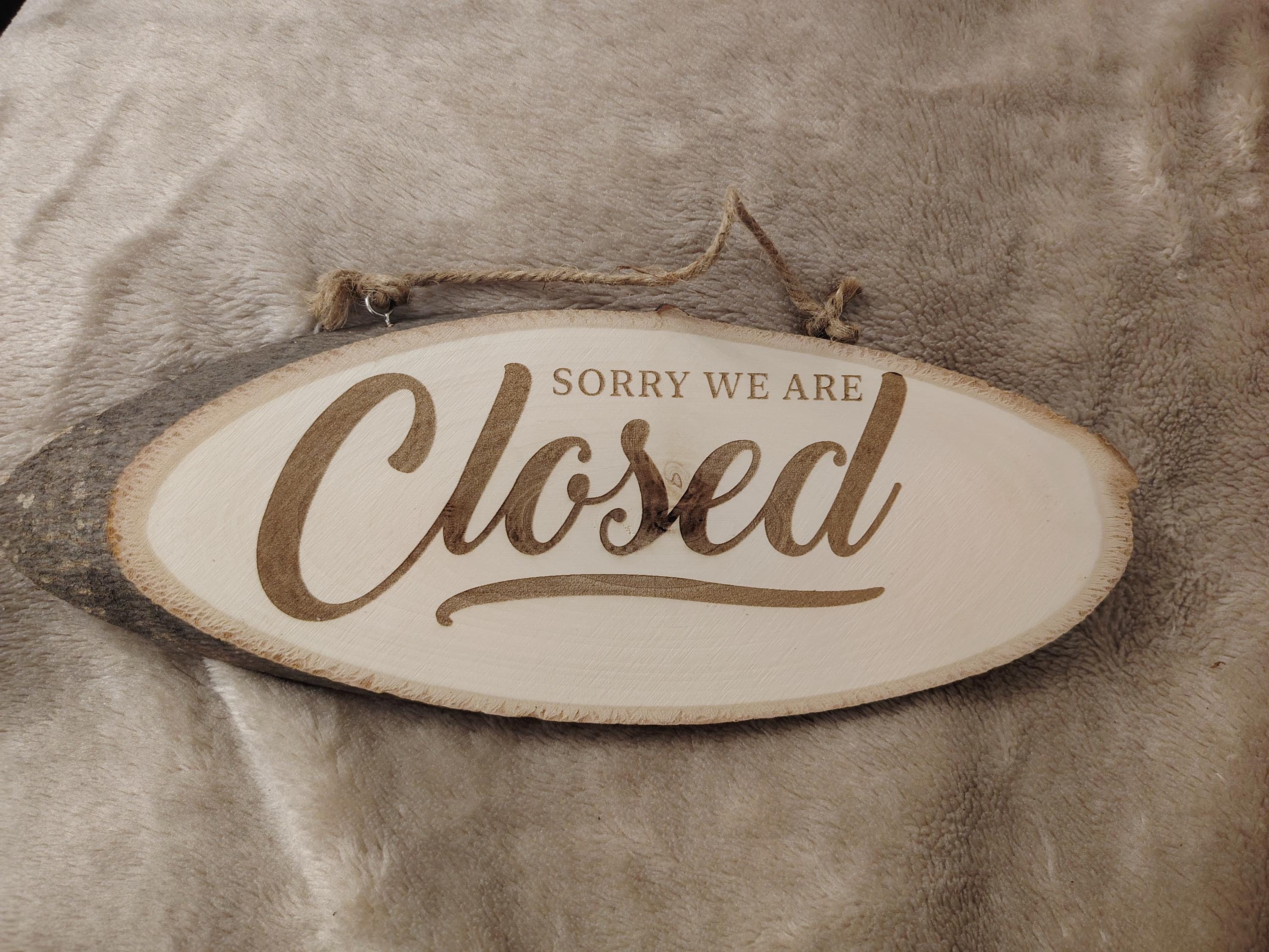 Open and Closed shop sign.