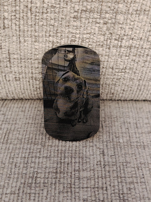 Laser engraved aluminum key chain
